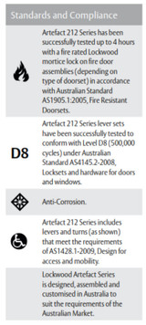 Lockwood 212 Exterior Plate with Privacy Indicating Emergency Turn & 70 Lever - Satin Stainess Steel