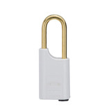 Lockwood 215-Pin 40/2507 Plastic Safety Padlock 40 mm - White Body. Brass Shackle (Box of 20)