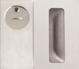 Lockwood 220D Concealed Fix Plate with Privacy Indicating Emergency Turn Flush Pull - Left Hand