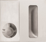 Lockwood 220D Concealed Fix Plate with Flush Pull & 22 Knob - Left Hand - Satin Stainess Steel