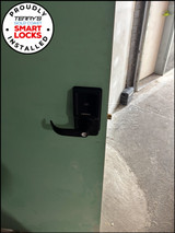 Carbine Digital Latching 3in1 Leverset (Black) installed by Terry's Gold Coast Smart Locks March 2026