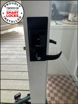 Carbine Digital Latching 3in1 Leverset (Black) installed by Terry's Gold Coast Smart Locks March 2026
