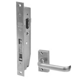 Lockwood 3742 Short Backset Mortice Deadlock Cylinder 45 Degrees Lever (Timber) No Cylinder