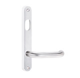 Lockwood 5701 Round End Plate with Cylinder Hole & 77 Lever - Chrome Plate