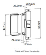 Lockwood ES9000 Electric Strike - 12-30vDC Multi-Function - Preload - Monitored No Lip