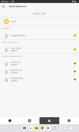 Yale Smartlock App: Smartphone example screenshots