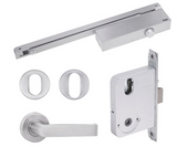 Yale Simplicity Mortice Lock Size 3 Rail Closer S1 Lever with Escutcheon Turn