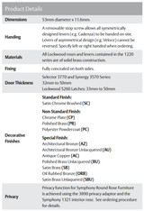 Lockwood Symphony 178 Lever Round Rose