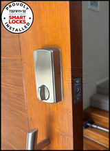 Carbine CEL2-3IN1 Digital Deadbolt with RFID and Key Override – Satin Nickel (CEL2-3IN1-DBSN) Installed by Terry's Locksmiths , Gold Coast