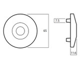 Lockwood 1360 Series Lever 20 on Round Rose - Exterior Half Set