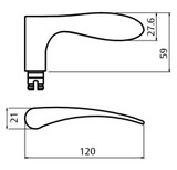Lockwood 1370 Series 153 Lever Round Rose