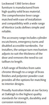 Lockwood 1370 Series Lever 59 on Round Rose - Fixed Exterior Half Set