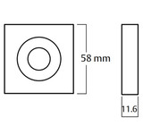 Lockwood Symphony 74 Lever Square Rose Interior Half