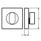 Lockwood Symphony 1420 no Indicating Ovl Turn Escutcheon - Surface Fix
