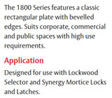 Lockwood 1801 Square End Plate with Cylinder Hole 111 Lever