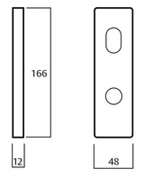 Lockwood 1941/20 - Interior Plate - Privacy Indicator Disabled Turnknob & Lever - Lever 20