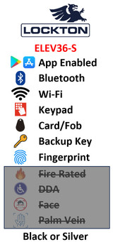 Lockton ELEV36 E-Series Narrow Smartlock for Sliding Doors