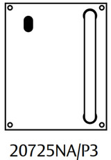 Lockwood 207 Interior Plate with Cylinder Hole P3 Pull Handle