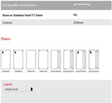 Lockwood 208 Exterior Plate with Cylinder Hole P4 Pull Handle