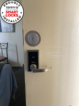 Carbine CEL2-BT Digital Bluetooth Leverset with RFID and Key Override – Satin Nickel