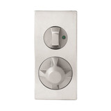 Lockwood 222D Detention Rectangular Plate - Concealed Fix - Privacy Indicating Turnknob and Lever/Knob | Webbed Knob 22 | No Tailbar Variant | Left & Right Hand | Satin Stainless Steel