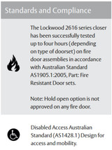 Lockwood 2616 Door Closer Angled Mounting Plate