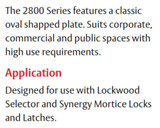 Lockwood 2805/77 - Exterior Round-End Brass Plate - Lever Only - Lever 77