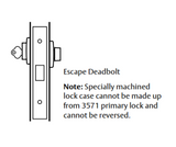 Lockwood 3571 Mortice Escape Deadlock No Turn 60mm