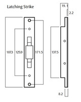 Lockwood 3573 Mortice Escape Slider Wide Aluminium Fix 60mm