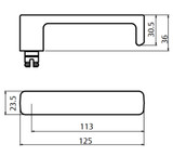 Lockwood 4705 Square End Plate with 76 Lever