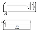 Lockwood 4801 Square End Plate with Cylinder Hole & 144 Lever