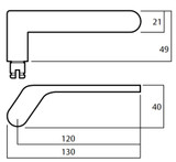 Lockwood 4805 Square End Plate with 41 Lever