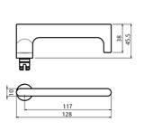 Lockwood 4905/118 - Interior Narrow Plate - Square-End Brass - Lever 118