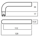 Lockwood 5603 Round End Plate Emergency Turn 97 Lever