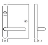 Lockwood 5603 Round End Plate Emergency Turn 97 Lever
