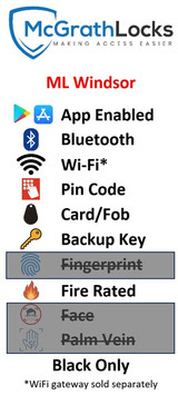 McGrath Windsor Fire Rated Smartlock inc 60/70mm Adjustable Latch
