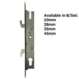 Euro Sliding Mortice Hook Lock 20mm Backset