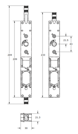 Lockwood Twin Bolt locking + UNO Handle + Standard Rods & Tips + Sec