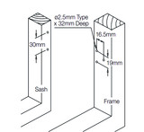 Interlock Securistay Timber Window Restrictor (Black or White)