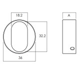 Lockwood Escutch Various Door Thickness Sat Anod