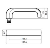 Lockwood Symphony 131 Lever On Square Rose Exterior Half Set - Chrome Plated