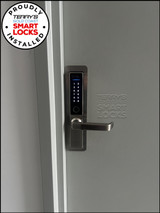 McGrath Stafford with Raised Buttons and DDA Compliant Handles - 60/70mm Adjustable Latch - Fire Rated Smart Lock