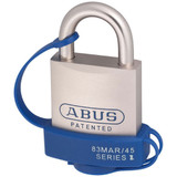 ABUS Mariner Series Premium Rekeyable Padlock With 45mm Pearl Brass Body and 25mm Stainless Steel Shackle KD With Weather Cover Display Pack - Chrome Plated