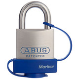 ABUS Mariner Series Premium Rekeyable Padlock With 45mm Pearl Brass Body and 25mm Stainless Steel Shackle KD With Weather Cover Display Pack - Chrome Plated