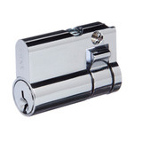 Brava Metro Euro Half Cylinder with Fixed Cam LW5 Profile Rekeyable 45mm - Chrome Plated