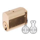 ABUS Oval Cylinder -Polished Brass- KD With X & Z Cams - Polished Brass