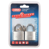 ABUS Padlock 64TI/40 Twin Display Pack - Titalium