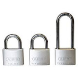 ABUS Padlock 64TI/40 Triple Pack with 1 x Long Shackle Keyed Alike - Titalium