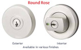 Paradigm Deadbolt Round Rose Satin Chrome Pearl