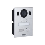 Dahua Hybrid 2-Wire Video 1 Button Residential Intercom Door Station with 2mp Camera - IP65 and IK07 - Silver